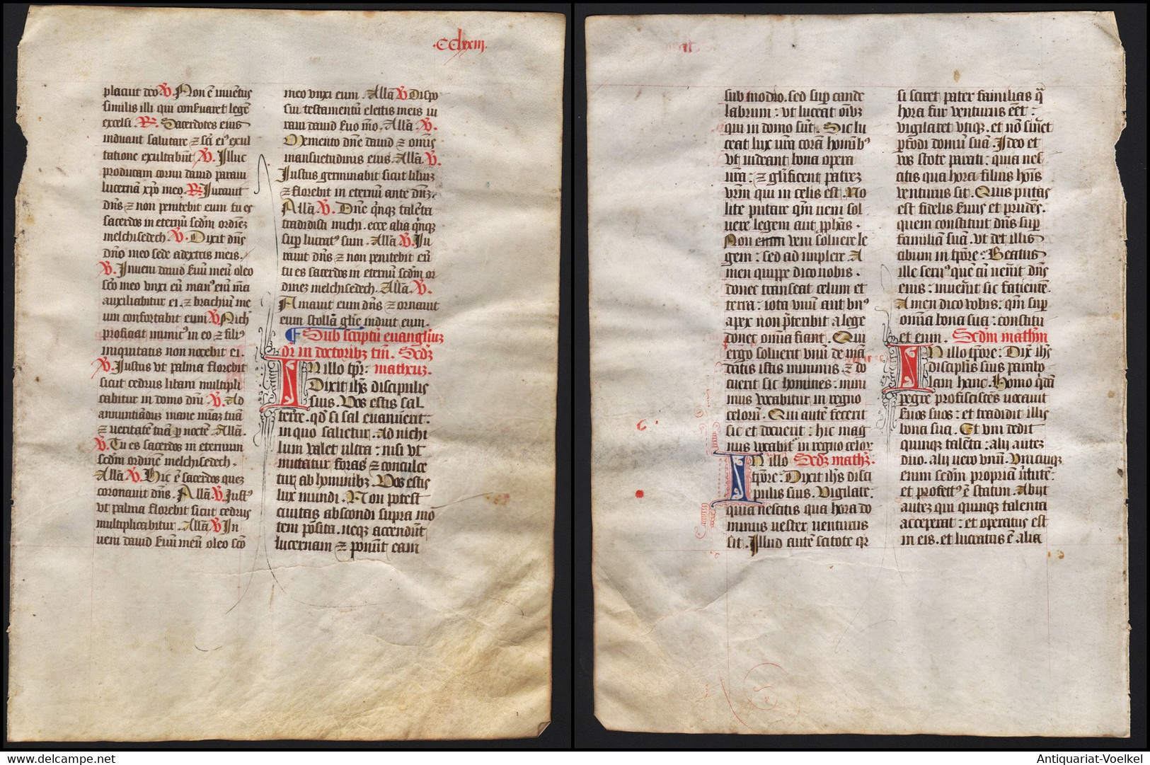 Missal Missale Manuscript Manuscrit Handschrift - (Blatt / Leaf CCLXXIII) - Theatre & Scripts