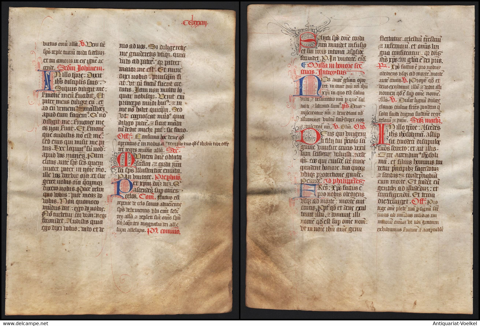 Missal Missale Manuscript Manuscrit Handschrift - (Blatt / Leaf CCLXXXIII) - Theater & Drehbücher