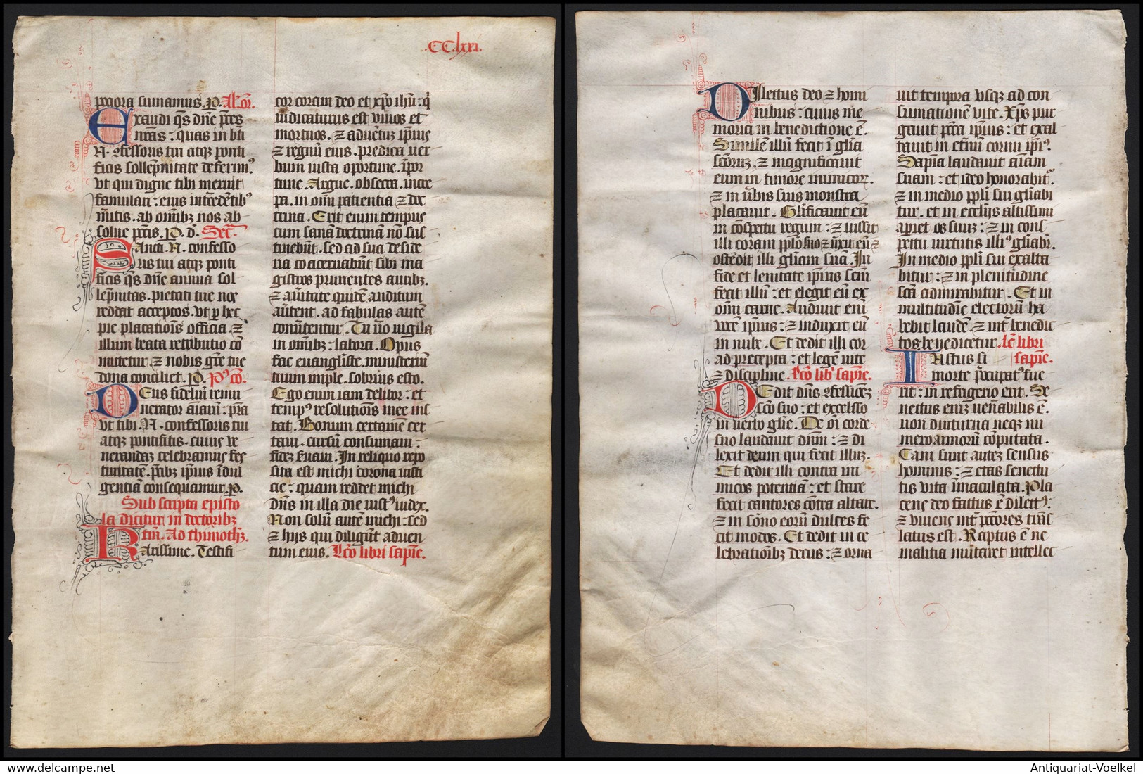 Missal Missale Manuscript Manuscrit Handschrift - (Blatt / Leaf CCLXXI) - Theatre & Scripts