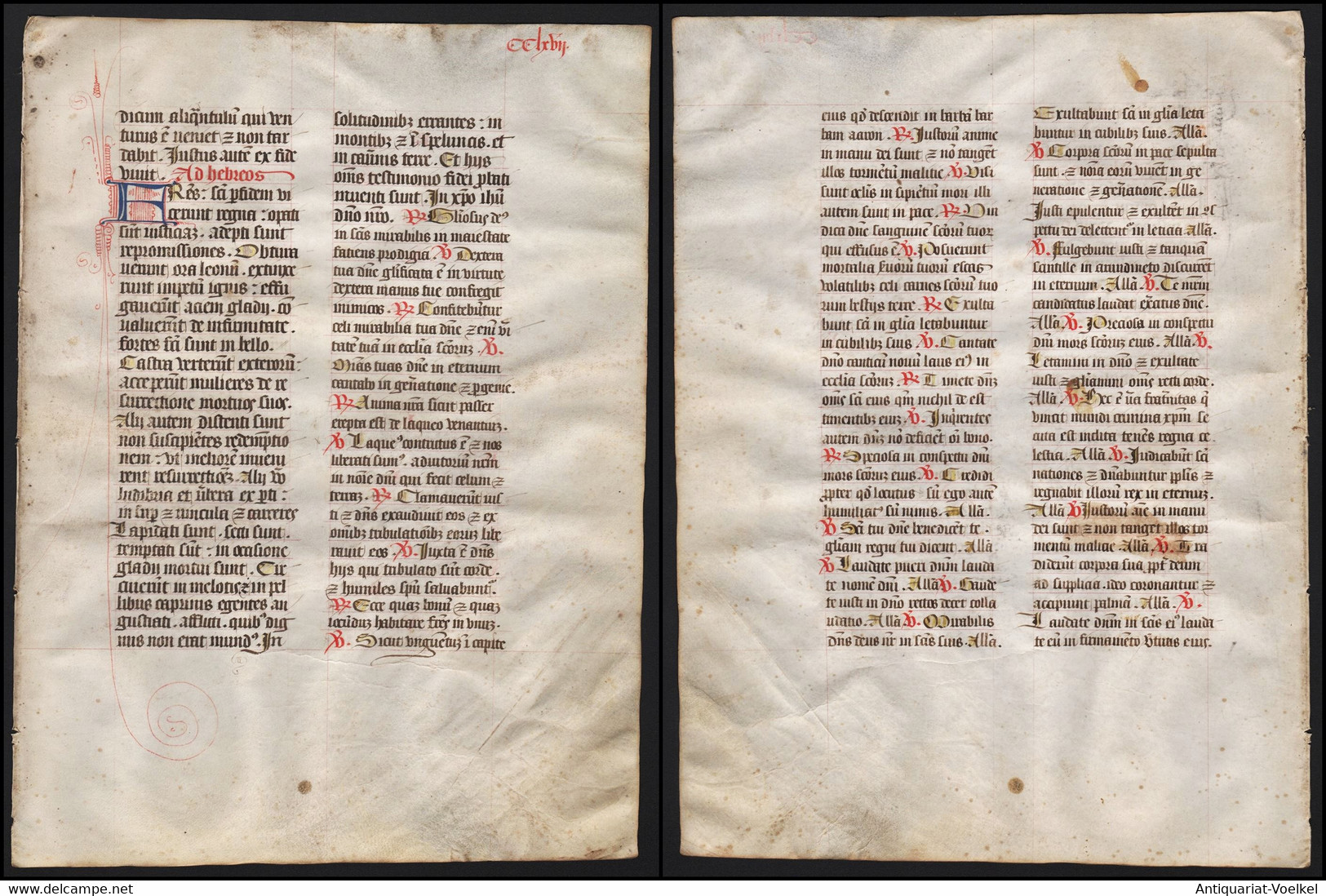 Missal Missale Manuscript Manuscrit Handschrift - (Blatt / Leaf CCLXVII) - Theatre & Scripts