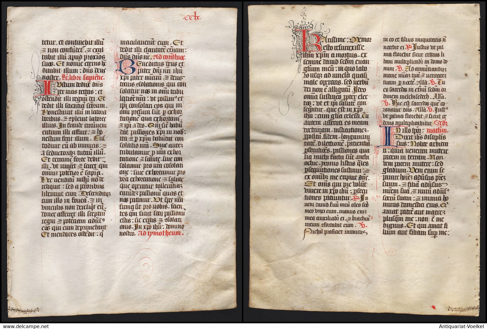 Missal Missale Manuscript Manuscrit Handschrift - (Blatt / Leaf CCLX) - Theater & Drehbücher