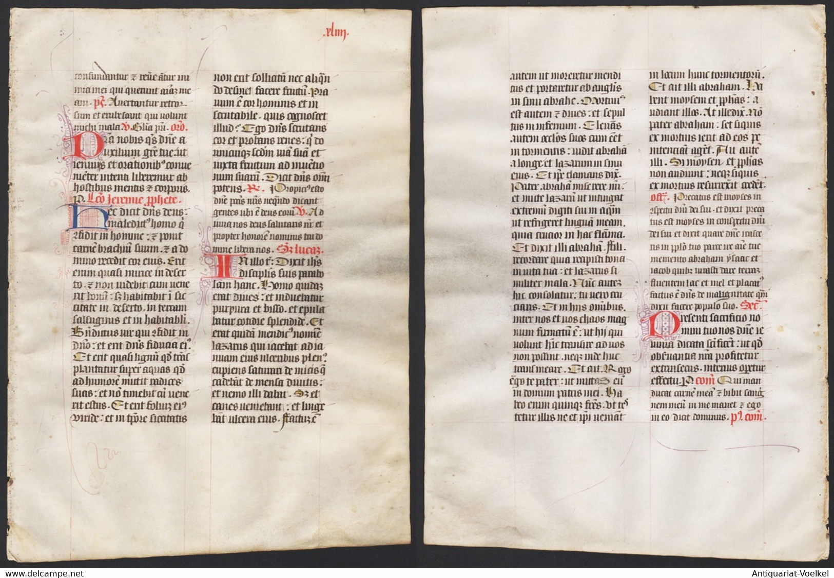 Missal Missale Manuscript Manuscrit Handschrift - (Blatt / Leaf XLIIII) - Théâtre & Scripts