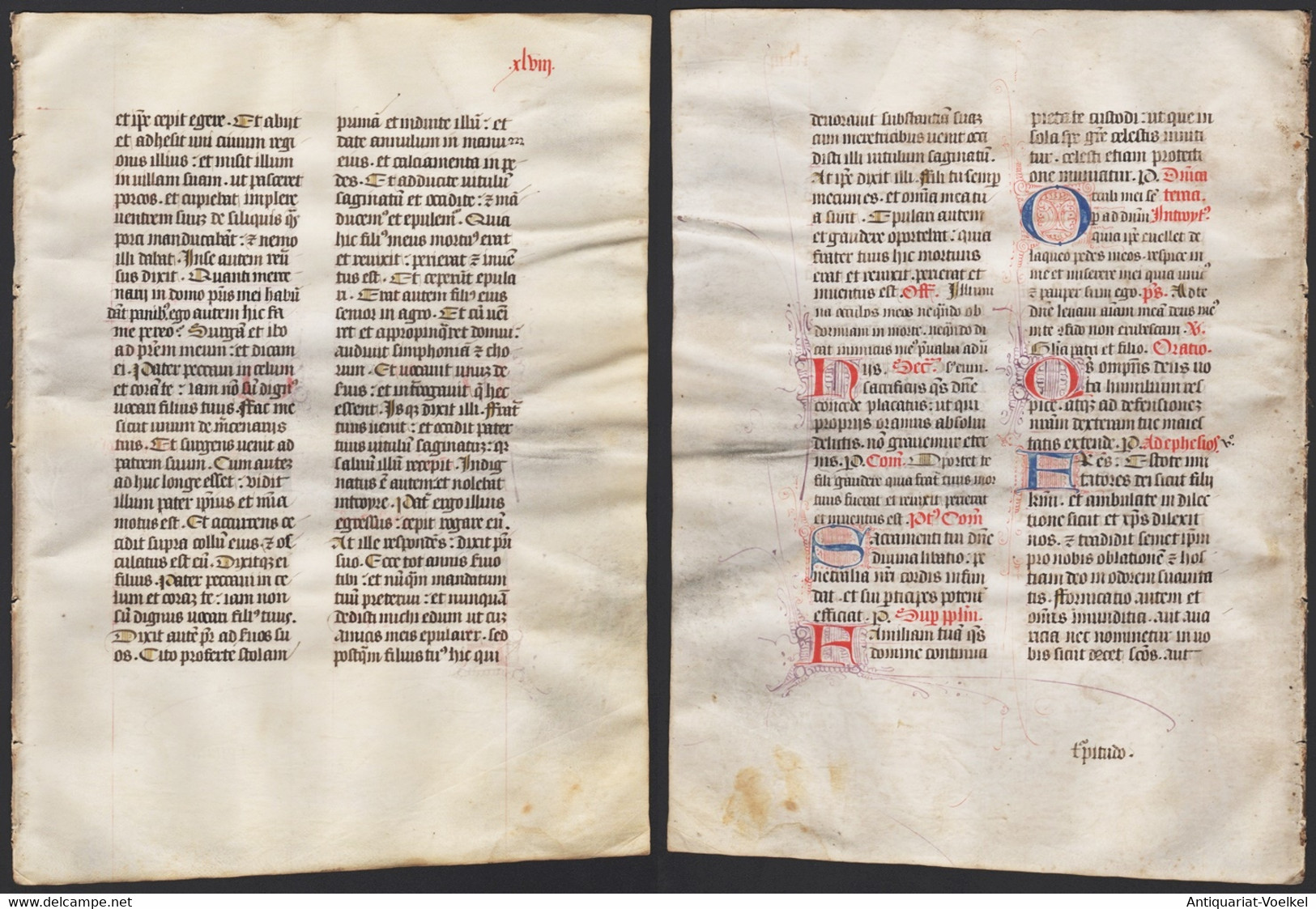 Missal Missale Manuscript Manuscrit Handschrift - (Blatt / Leaf XLVIII) - Theater & Drehbücher