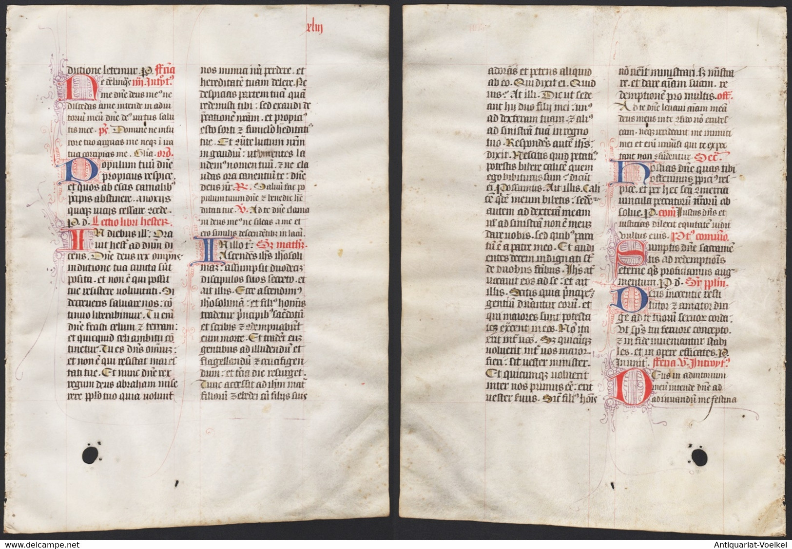 Missal Missale Manuscript Manuscrit Handschrift - (Blatt / Leaf XLIII) - Theater & Drehbücher