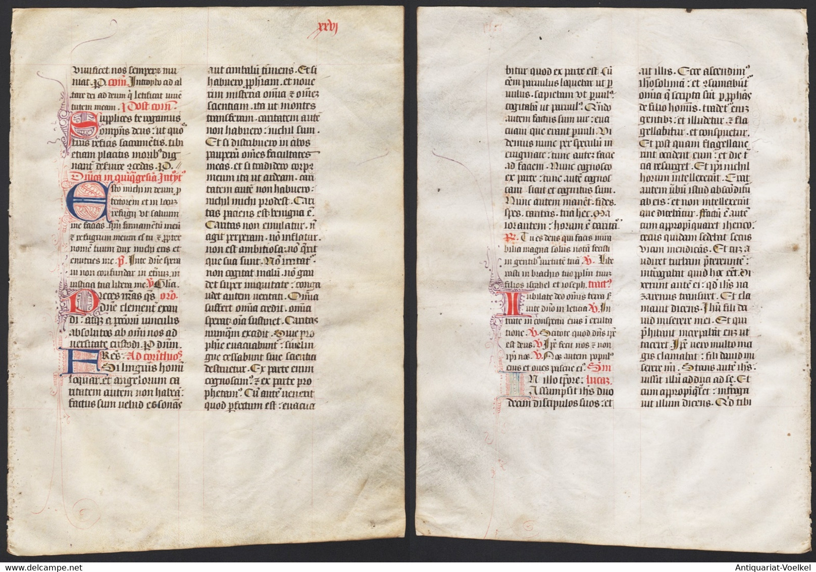 Missal Missale Manuscript Manuscrit Handschrift - (Blatt / Leaf XXVI) - Teatro & Sceneggiatura