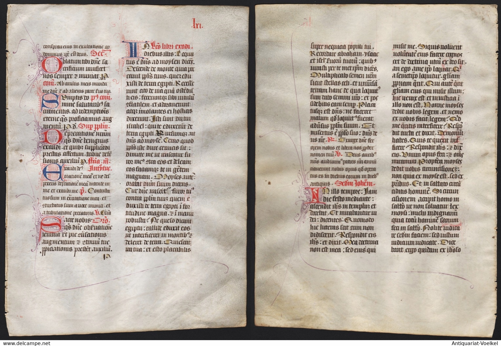 Missal Missale Manuscript Manuscrit Handschrift - (Blatt / Leaf LXI) - Theater & Scripts