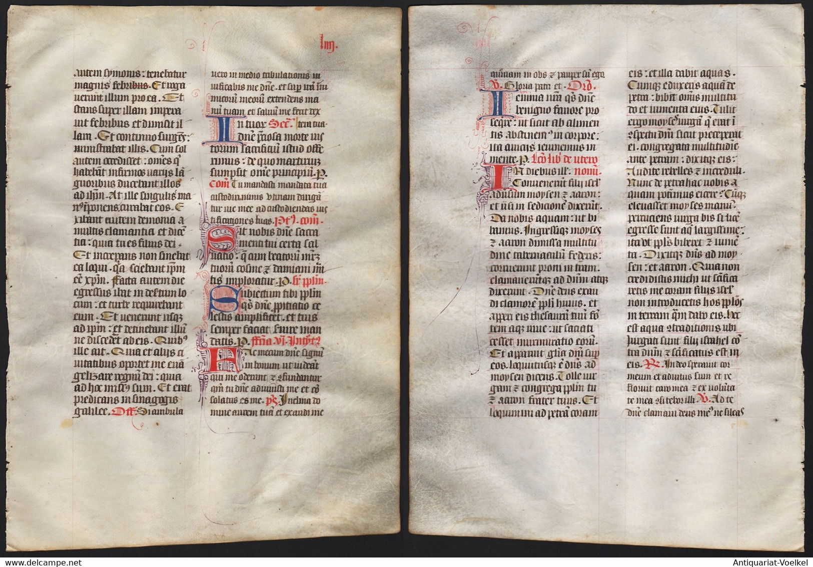 Missal Missale Manuscript Manuscrit Handschrift - (Blatt / Leaf LIIII) - Theater & Scripts