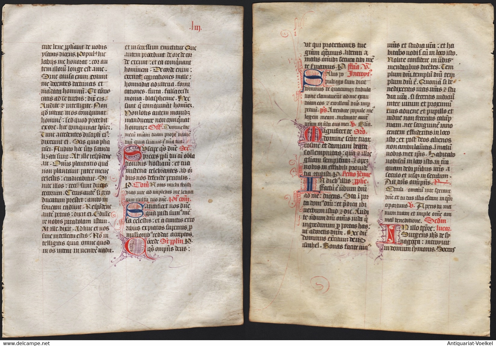 Missal Missale Manuscript Manuscrit Handschrift - (Blatt / Leaf LIII) - Theatre & Scripts