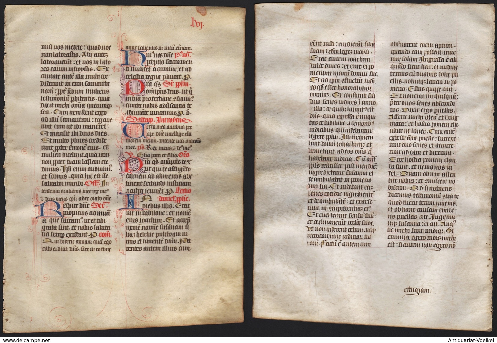 Missal Missale Manuscript Manuscrit Handschrift - (Blatt / Leaf LVI) - Teatro & Sceneggiatura