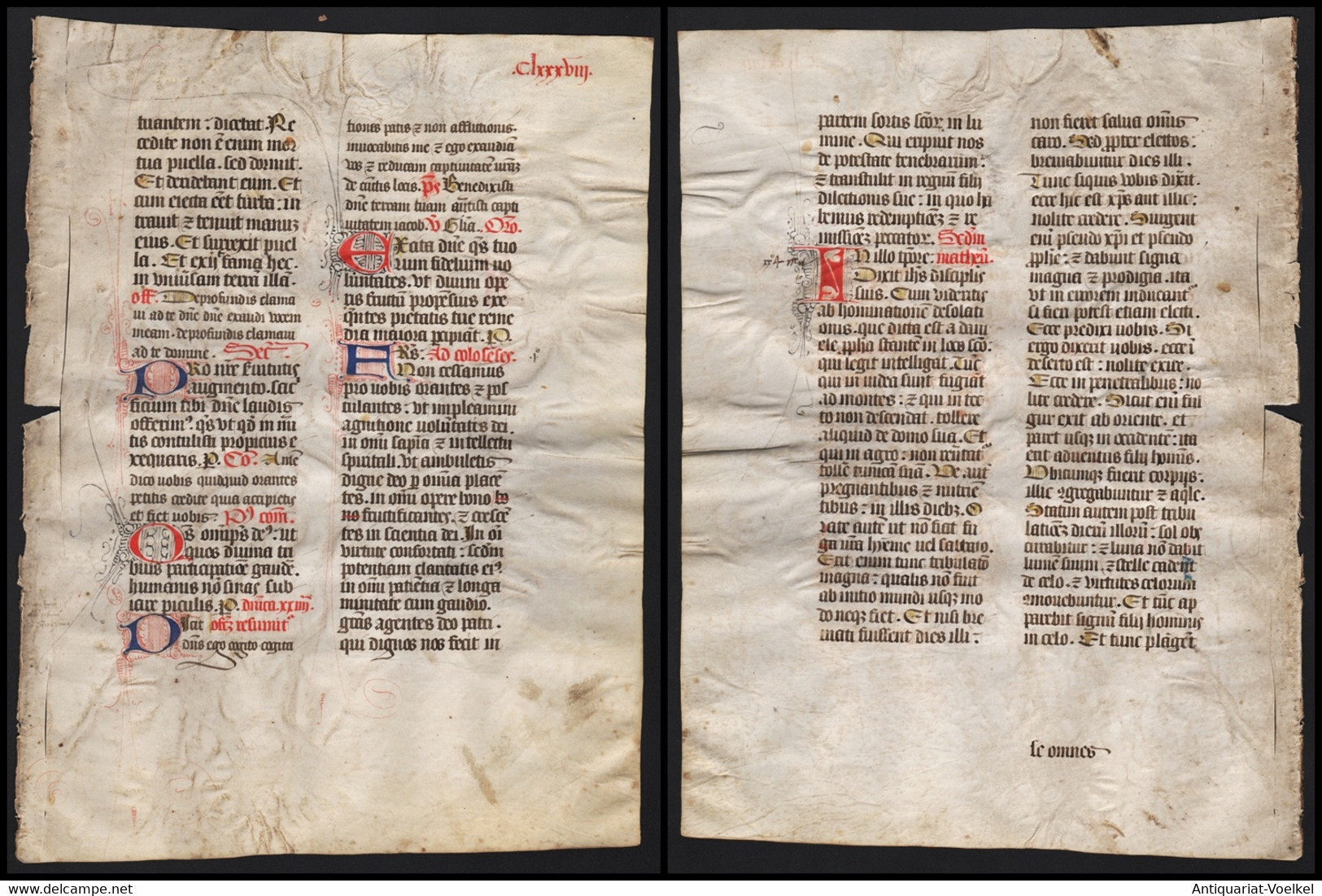 Missal Missale Manuscript Manuscrit Handschrift - (Blatt / Leaf CLXXXVIII) - Teatro & Sceneggiatura