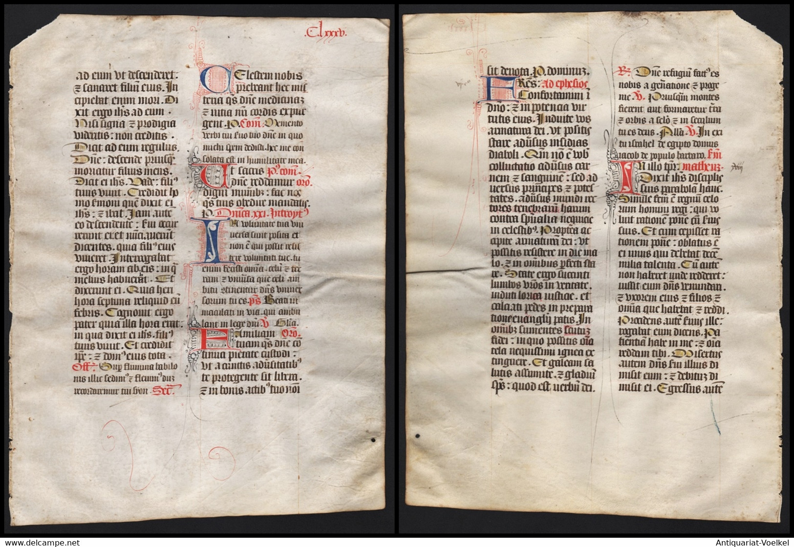 Missal Missale Manuscript Manuscrit Handschrift - (Blatt / Leaf CLXXXV) - Theater & Scripts