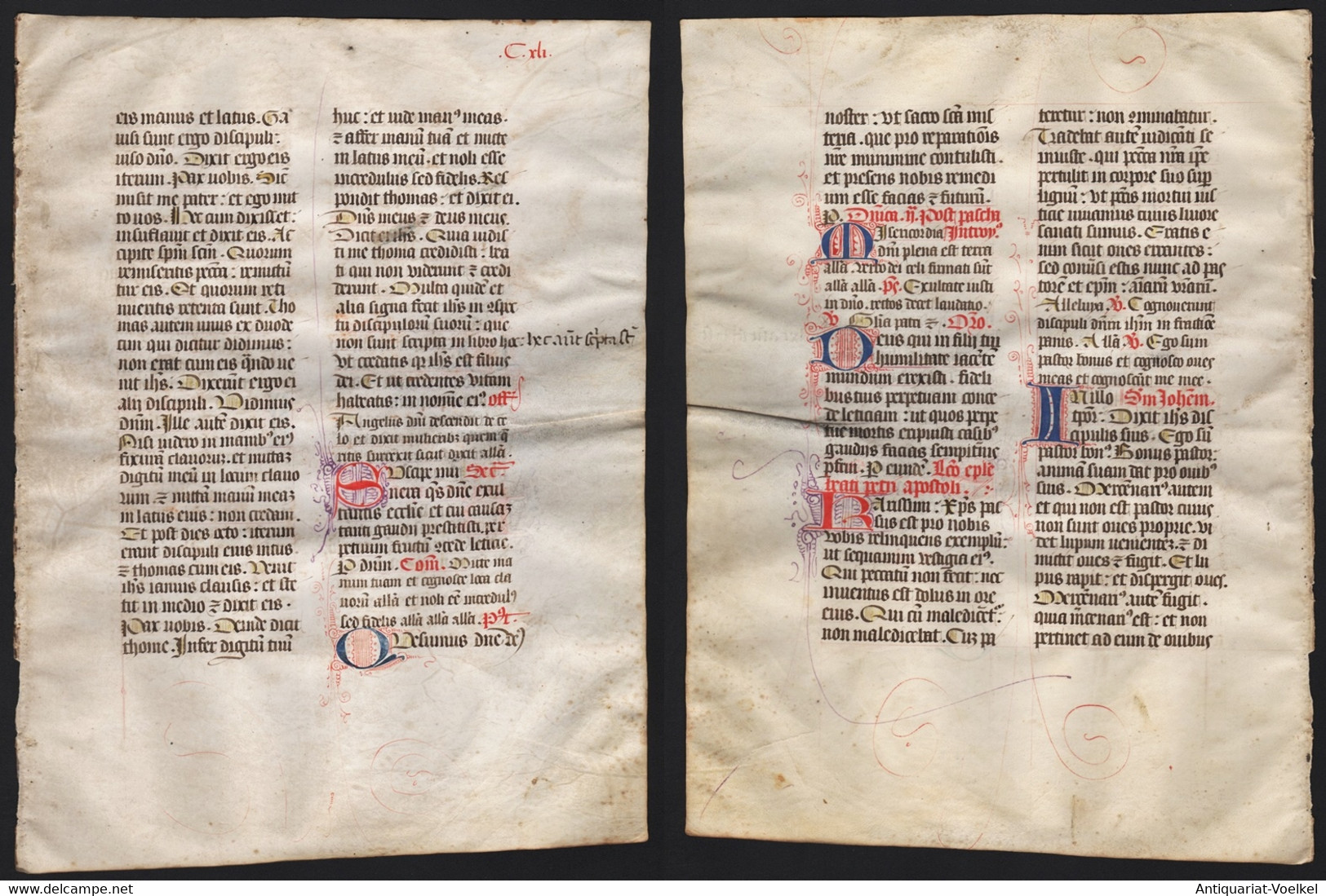 Missal Missale Manuscript Manuscrit Handschrift - (Blatt / Leaf CXLI) - Theater & Drehbücher