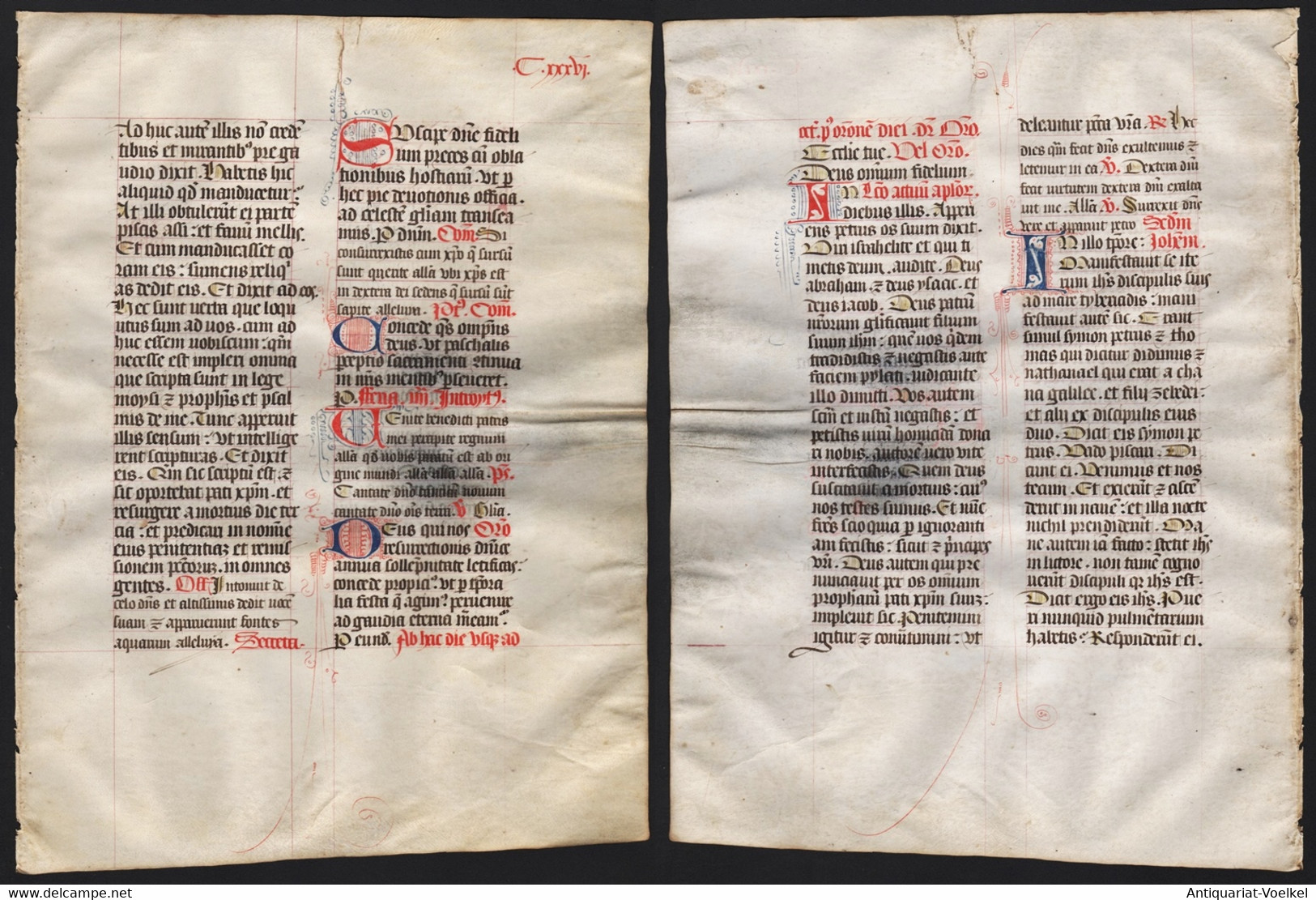 Missal Missale Manuscript Manuscrit Handschrift - (Blatt / Leaf CXXXVI) - Théâtre & Scripts