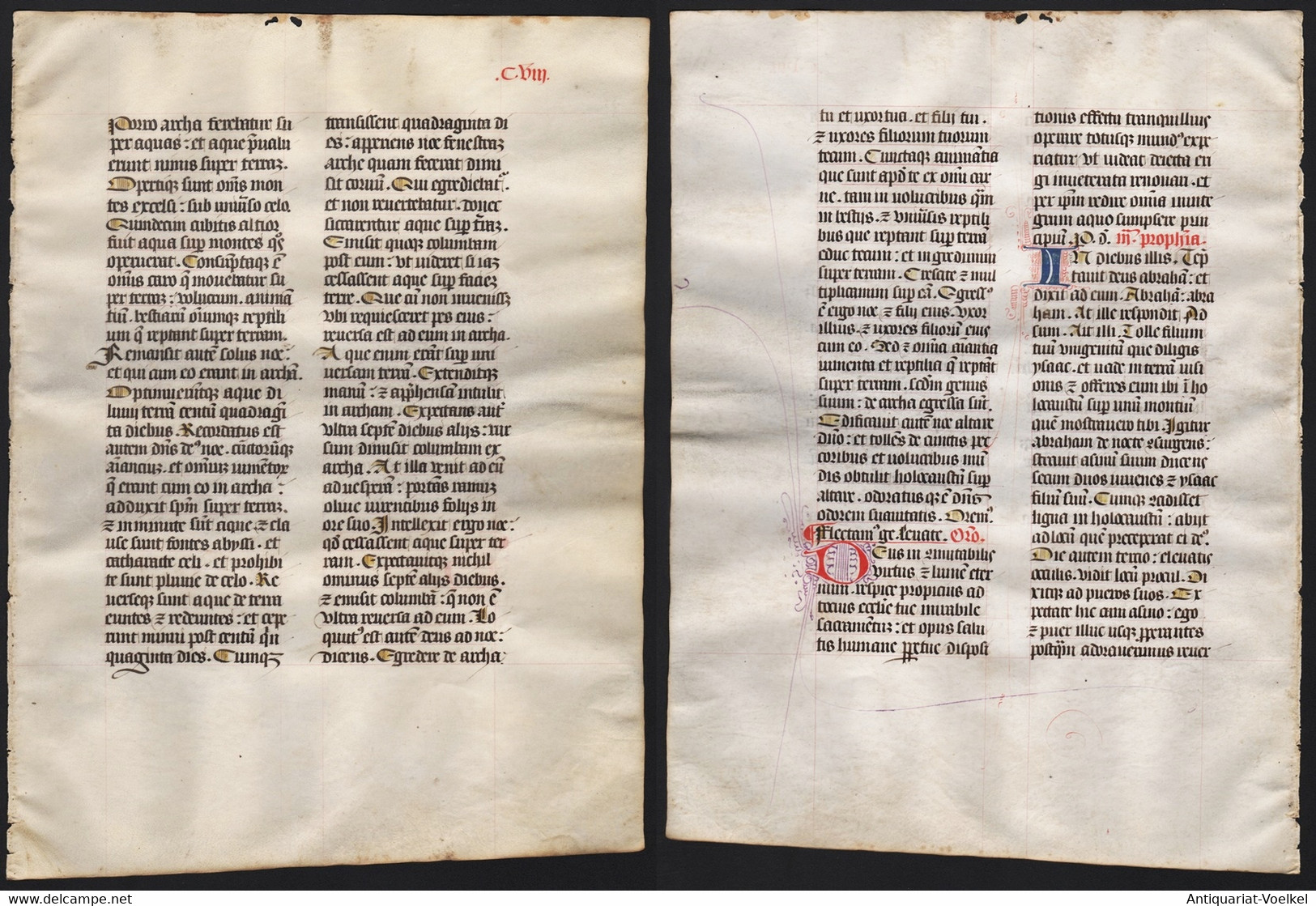 Missal Missale Manuscript Manuscrit Handschrift - (Blatt / Leaf CVIII) - Teatro & Sceneggiatura