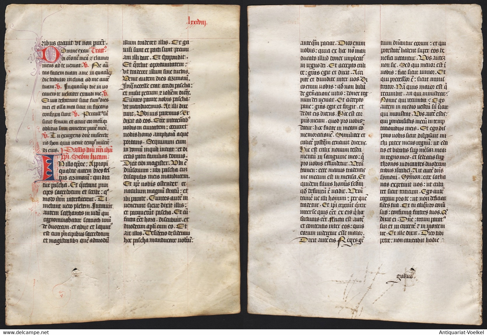 Missal Missale Manuscript Manuscrit Handschrift - (Blatt / Leaf LXXXVIII) - Teatro & Script