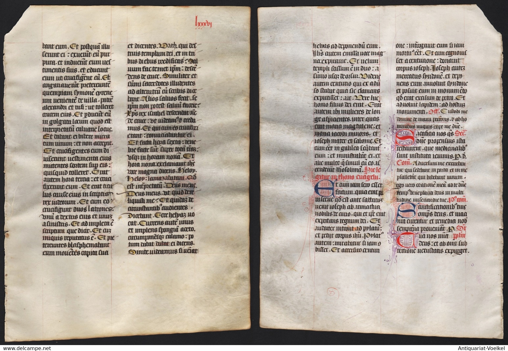 Missal Missale Manuscript Manuscrit Handschrift - (Blatt / Leaf LXXXVI) - Theatre & Scripts