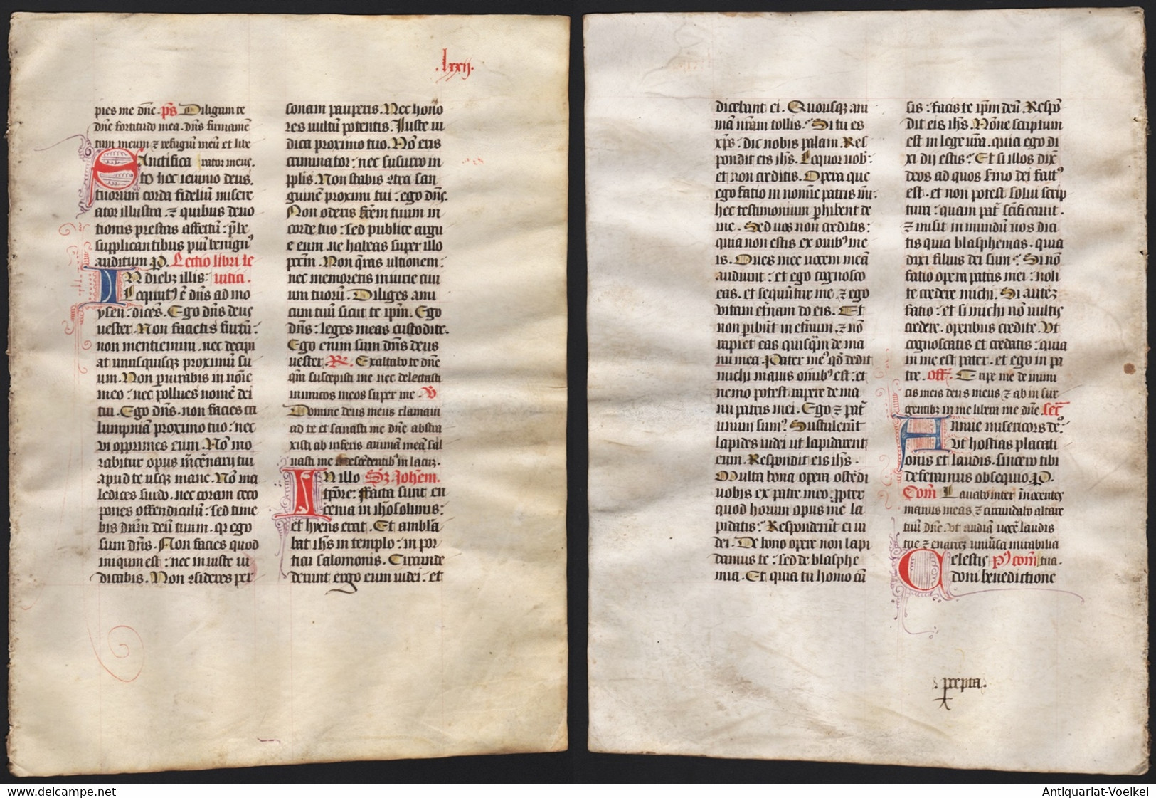 Missal Missale Manuscript Manuscrit Handschrift - (Blatt / Leaf LXXII) - Theatre & Scripts