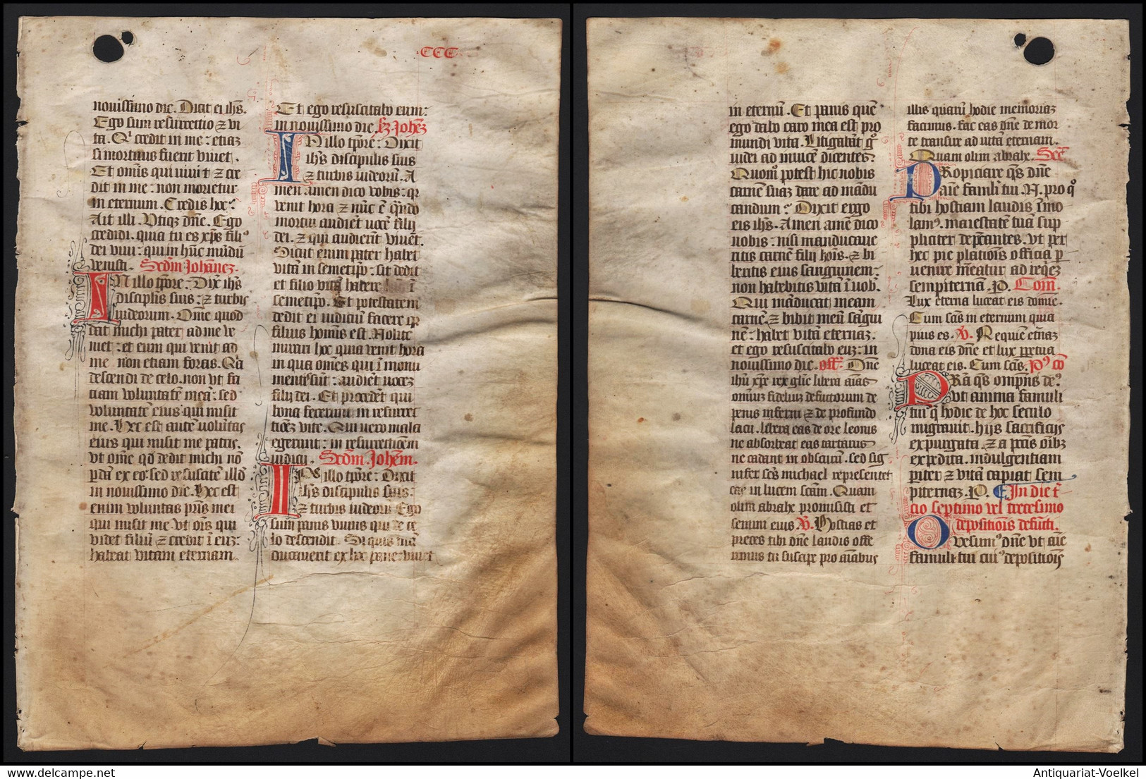 Missal Missale Manuscript Manuscrit Handschrift - (Blatt / Leaf CCC) - Theater & Drehbücher