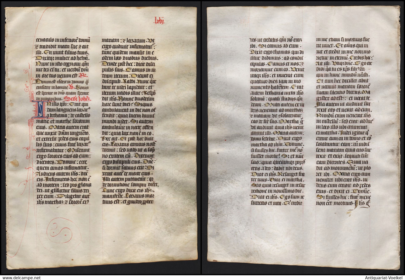 Missal Missale Manuscript Manuscrit Handschrift - (Blatt / Leaf LXVI) - Théâtre & Scripts