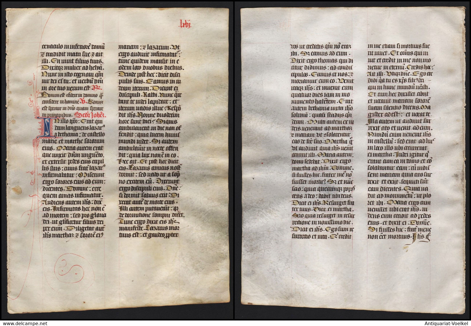 Missal Missale Manuscript Manuscrit Handschrift - (Blatt / Leaf LXVI) - Teatro & Sceneggiatura