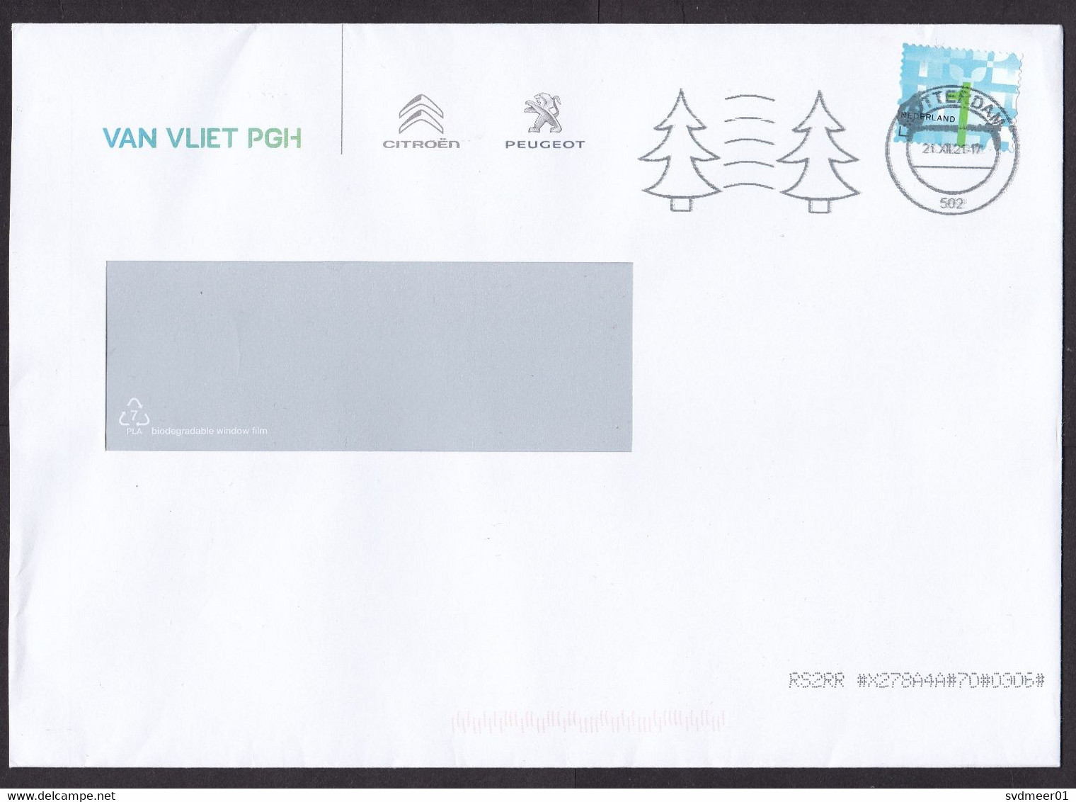 Netherlands: Cover, 2021, 1 Stamp, Sent By Citroen Peugeot Car Garage (damaged At Back) - Lettres & Documents
