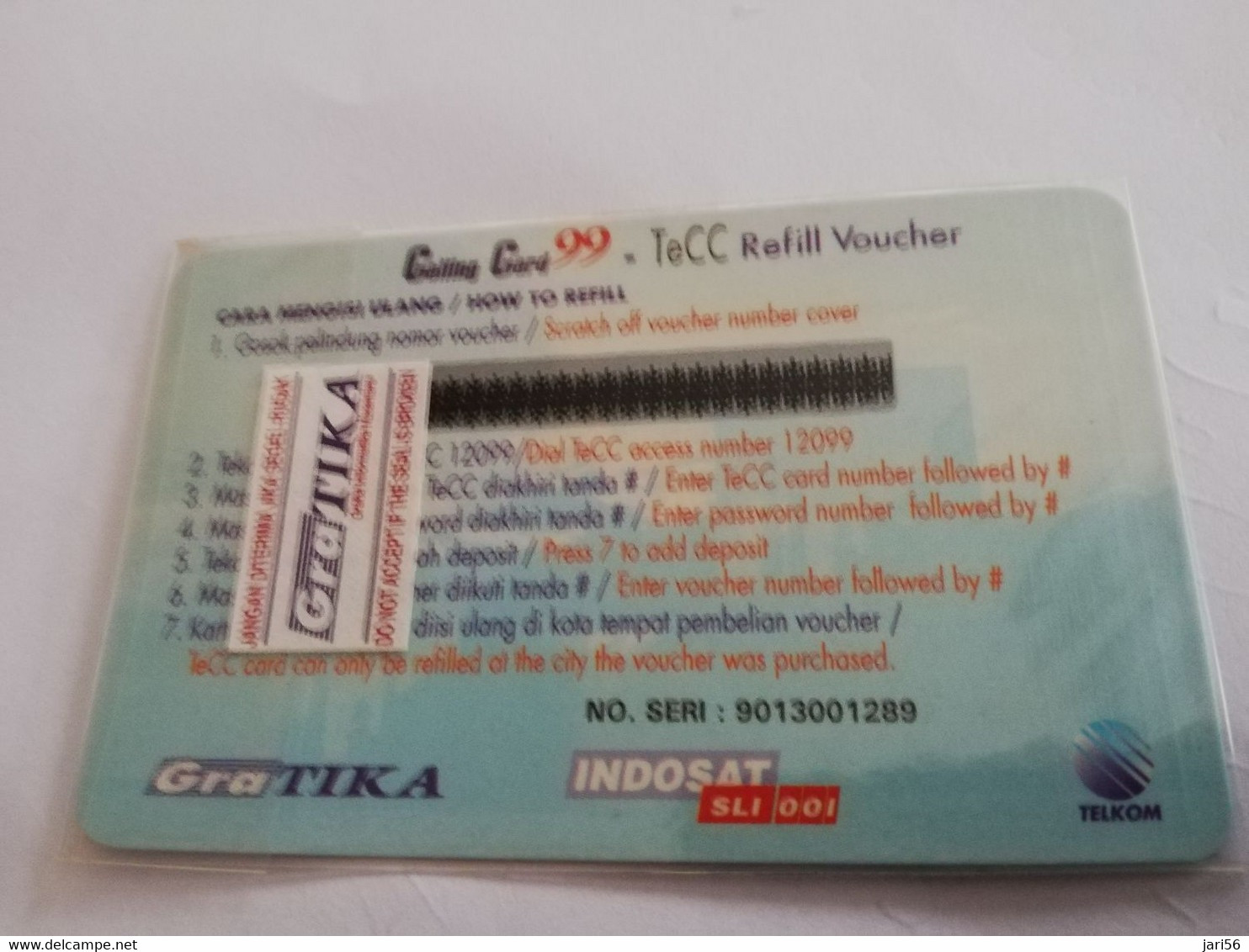 INDONESIA  GRA TIKA TECC  CARD SAY GOD BLESS YOU ... 1X RP 50.000 INDOSAT  MINT CARD    **6738 ** - Indonésie