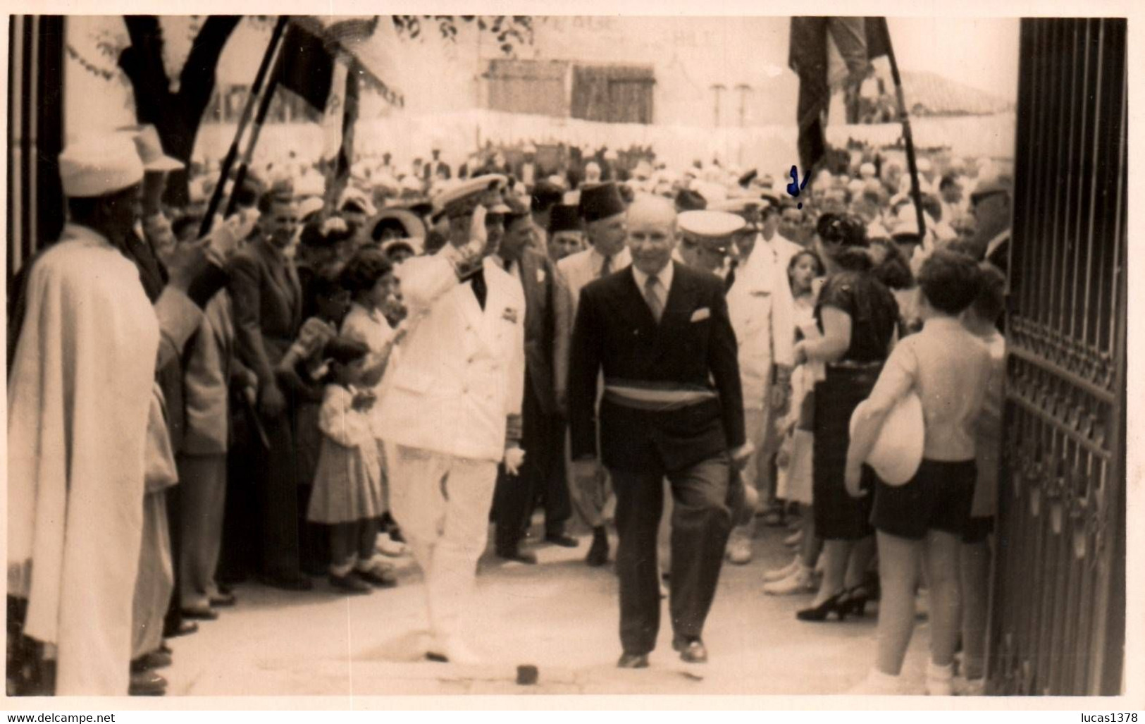 ORLEANSVILLE ET BLED / RARE ET TRES BELLE PHOTO 1950 / VOYAGE DU GOUVERNEUR GENERAL EN INSPECTION - Chlef (Orléansville)