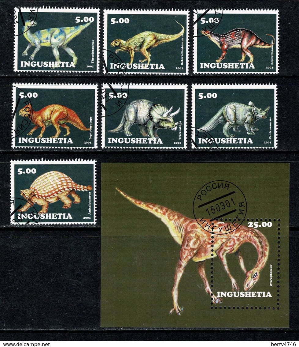 Ingushetia - 2001 - Animaux Préhistoriques / Prehistoric Animals / Voorhistorische Dieren - Used - Andere & Zonder Classificatie