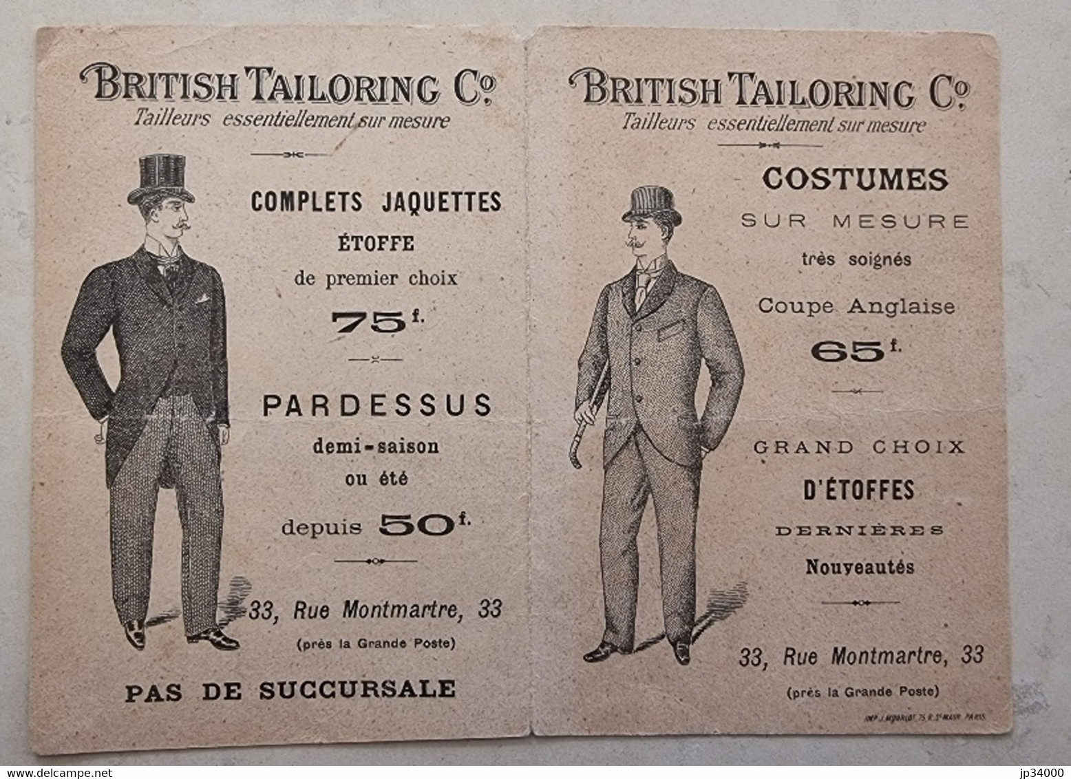 Calendrier 1895. British Tailoring.Tailleurs Essentiellement Sur Mesure - Small : ...-1900