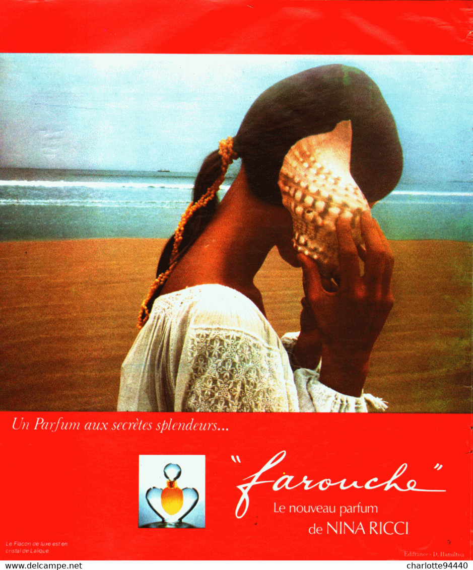 PUB PARFUM   ( FAROUCHE ) De " NINA RICCI " Par  " DAVID HAMILTON " 1974 ( 23 ) - Non Classificati