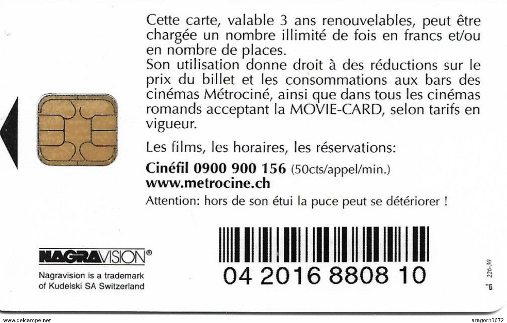 Cinécarte Métro Ciné - Kinokarten