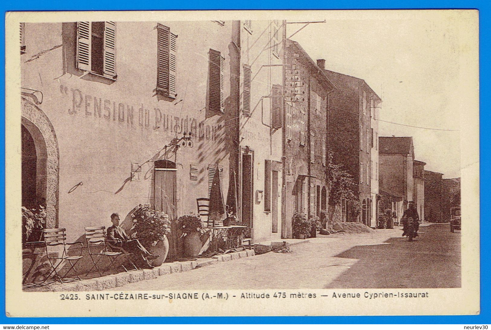 CPA ALPES-MARITIMES (06) - SAINT-CEZAIRE-SUR-SIAGNE - AVENUE CYPRIEN-ISSAURAT - PENSION - POSTE - Other & Unclassified