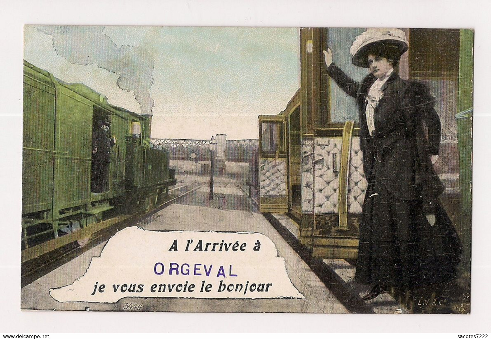 ARRIVEE à ORGEVAL Je Vous Envoie Le Bonjour - - Orgeval