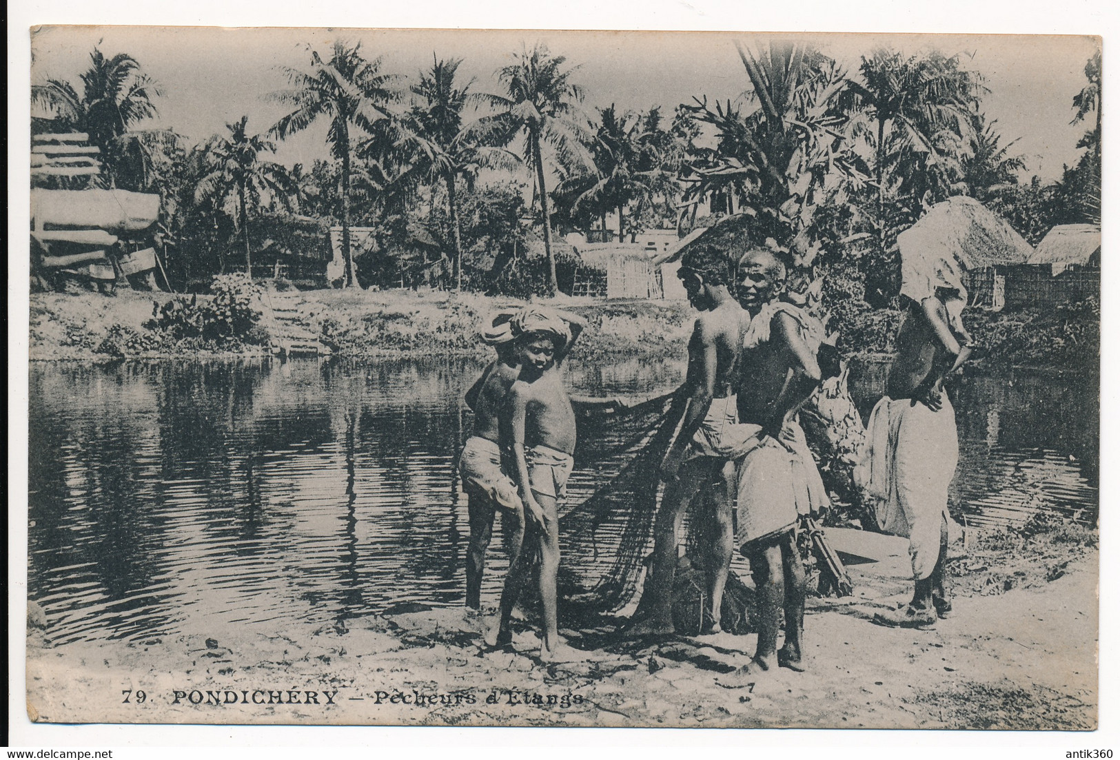 CPA INDE PONDICHERY Pêcheurs D'Etangs - India