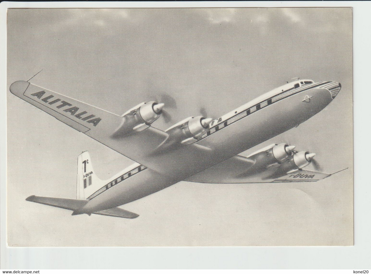 Vintage Rppc Alitalia Douglas Dc-7 Aircraft - 1919-1938: Entre Guerres