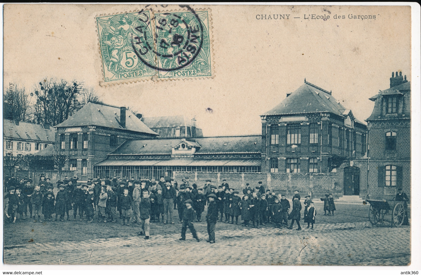 CPA 02 CHAUNY L'Ecole Des Garçons - Chauny