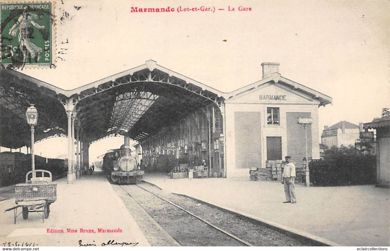 Marmande         47        Intérieur De La Gare  Train  (voir Scan) - Marmande