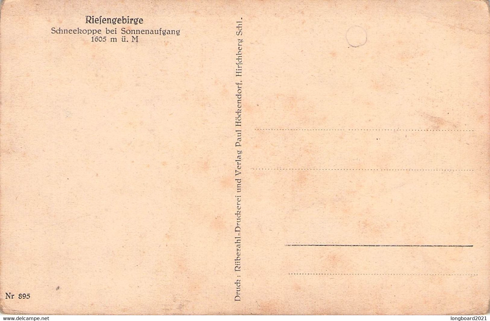 SONNENAUFGANG AN DER SCHNEEKOPPE / P191 - Schlesien