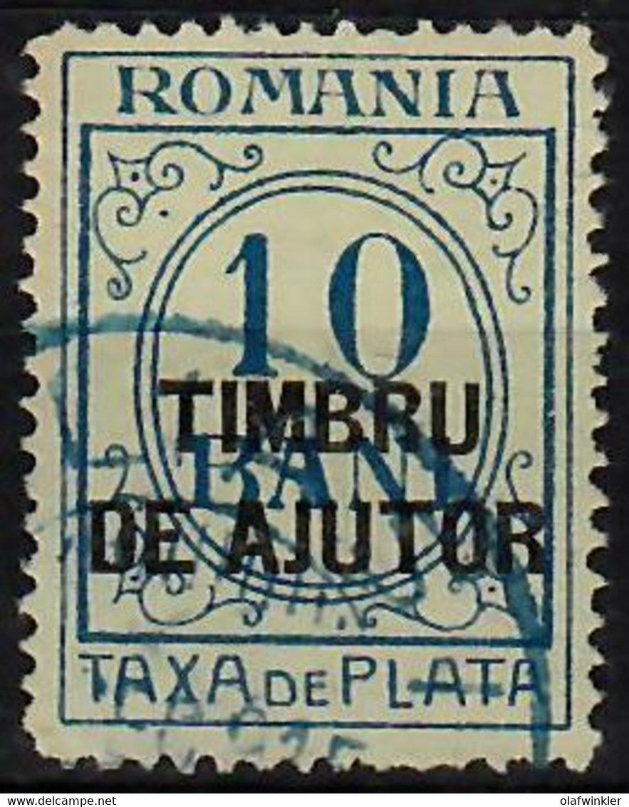 1915 Ajutur Issue  Mi 2Y / Sc RA6 /  YT 239 / SG TD644 Used / Gestempelt / Oblitéré [lie] - Fiscales