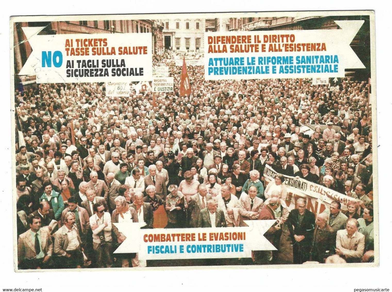 13952 CLC - CGIL - CISL - UIL PENSIONATI 1981 EMILIA ROMAGNA MANIFESTAZIONE A ROMA - Labor Unions