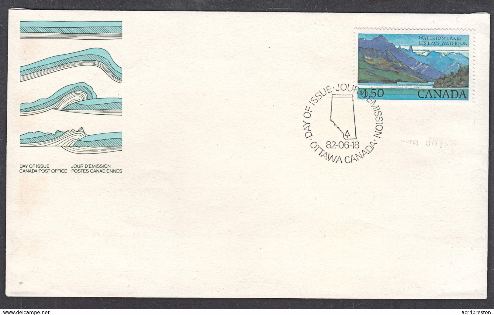 Ca0165 CANADA 2018,  Waterton Lakes, FDC - Cartas & Documentos