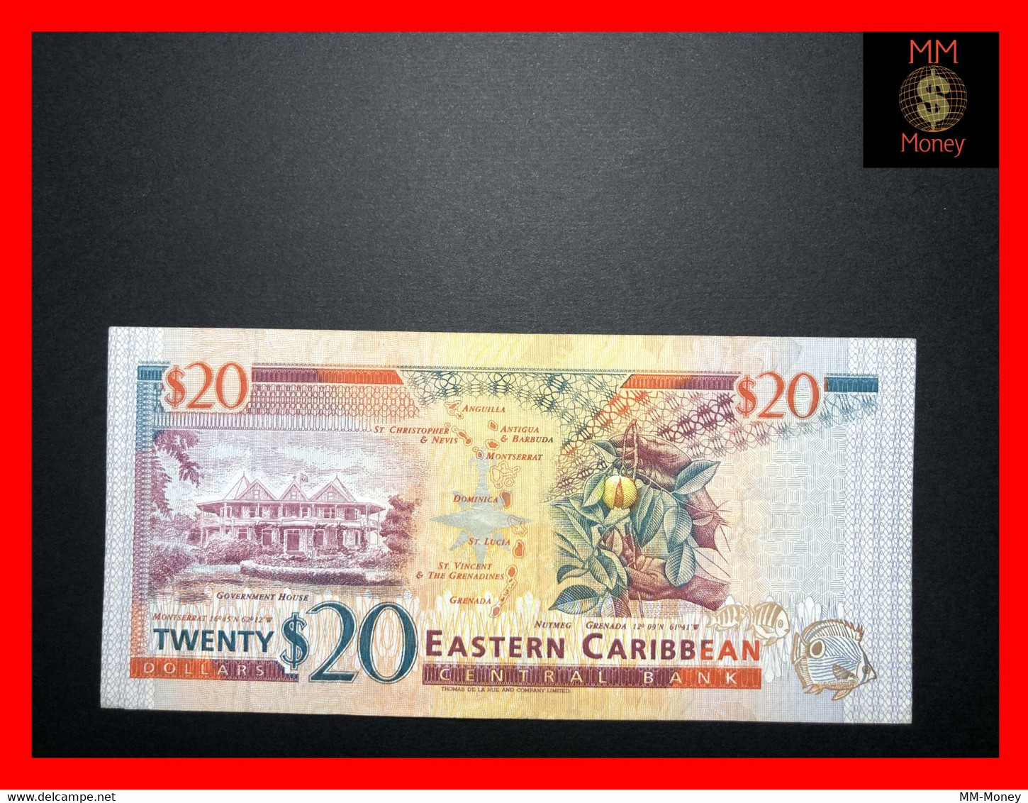 East - Eastern Caribbean  20 $  1994  P. 33  *A*   "ANTIGUA "  VF \ XF - Ostkaribik