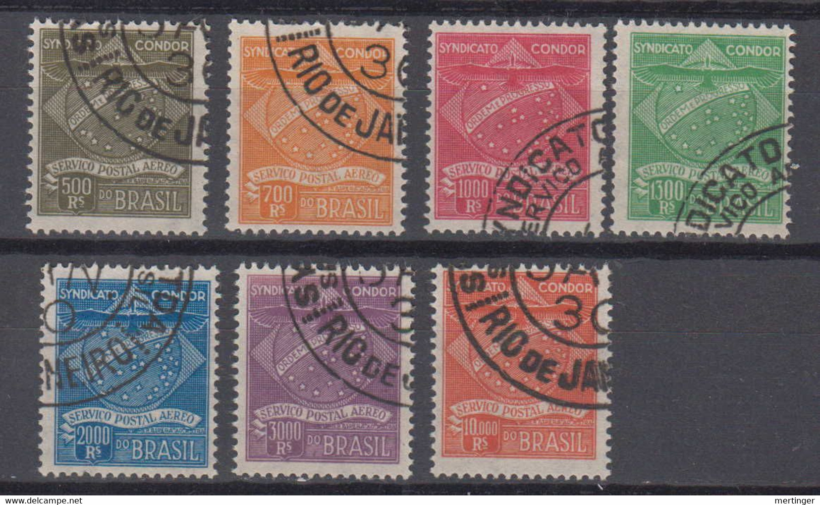 Brazil Brasil Airmail Condor Mi# 1-7 Used - Airmail (Private Companies)