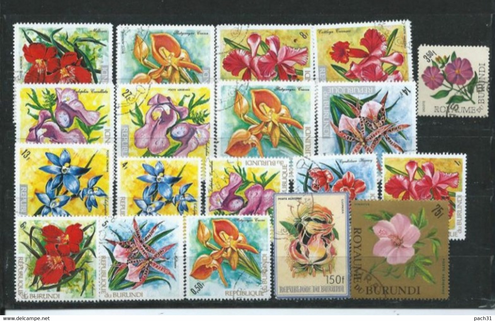 Burundi  Lot Thème Fleurs - Collections