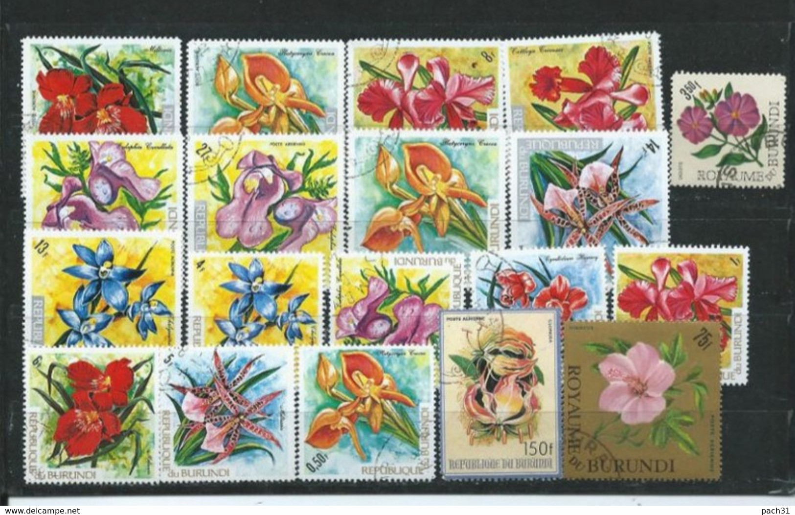 Burundi  Lot Thème Fleurs - Colecciones