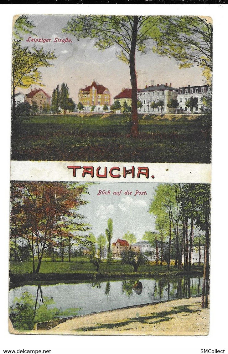 Taucha, Leipziger Strasse, Blick Auf Die Post (13419) - Taucha