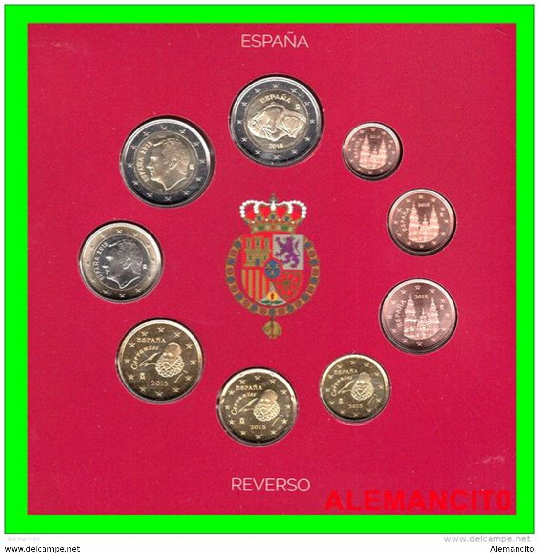 ESPAÑA CARTERA OFICIAL FELIPE VI EUROSET 2015 (INCLUYE MONEDA CONMEMORATIVA DEDICADA A LA CUEVA DE ALTAMIRA.) - Spain