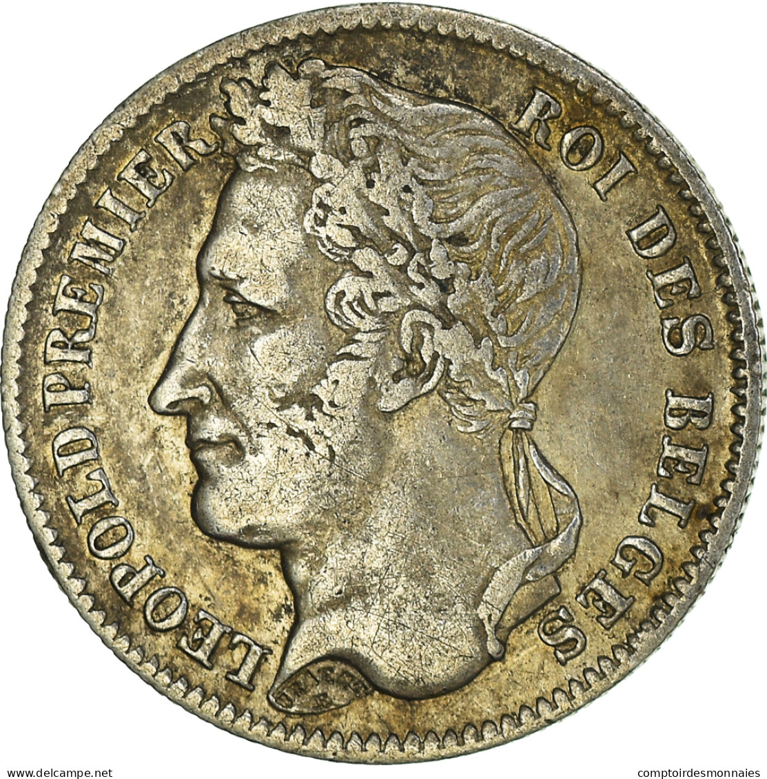 Monnaie, Belgique, Leopold I, 1/4 Franc, 1843, TB+, Argent, KM:8 - 1/4 Franc