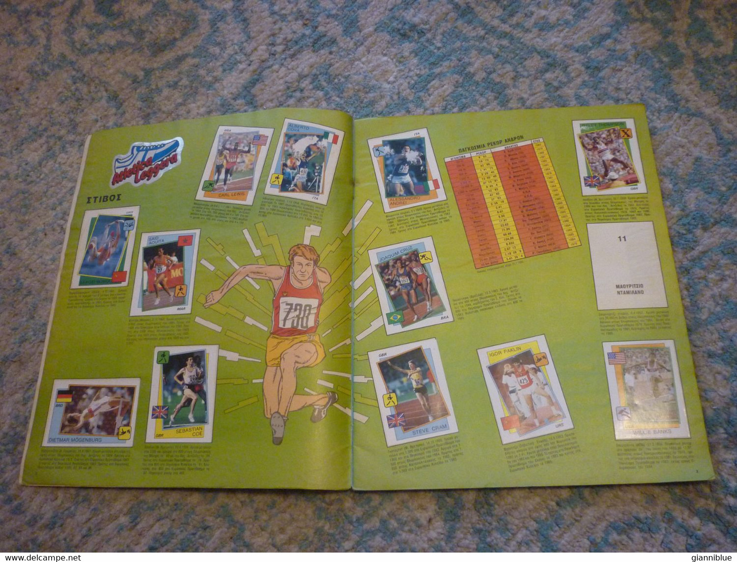 Mike Tyson Rookie Boxing & Diego Maradona Sticker On Supersport 1986 Panini Greek Edition Sticker Album - Autres & Non Classés