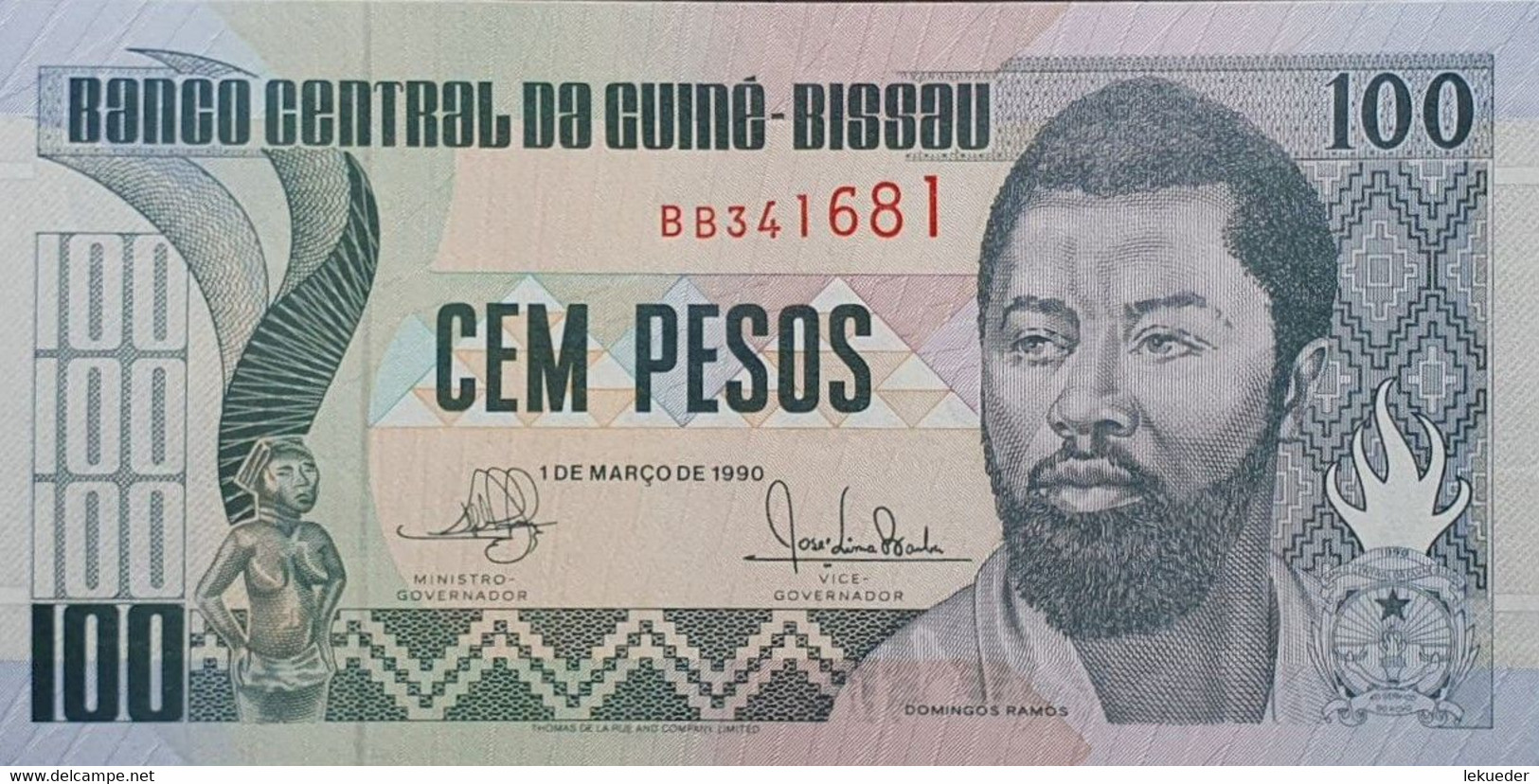 Banknotes UNC - SC Billete Banco GUINEA-BISSAU - 100 Pesos, 1990 Sin Cursar - Guinee-Bissau